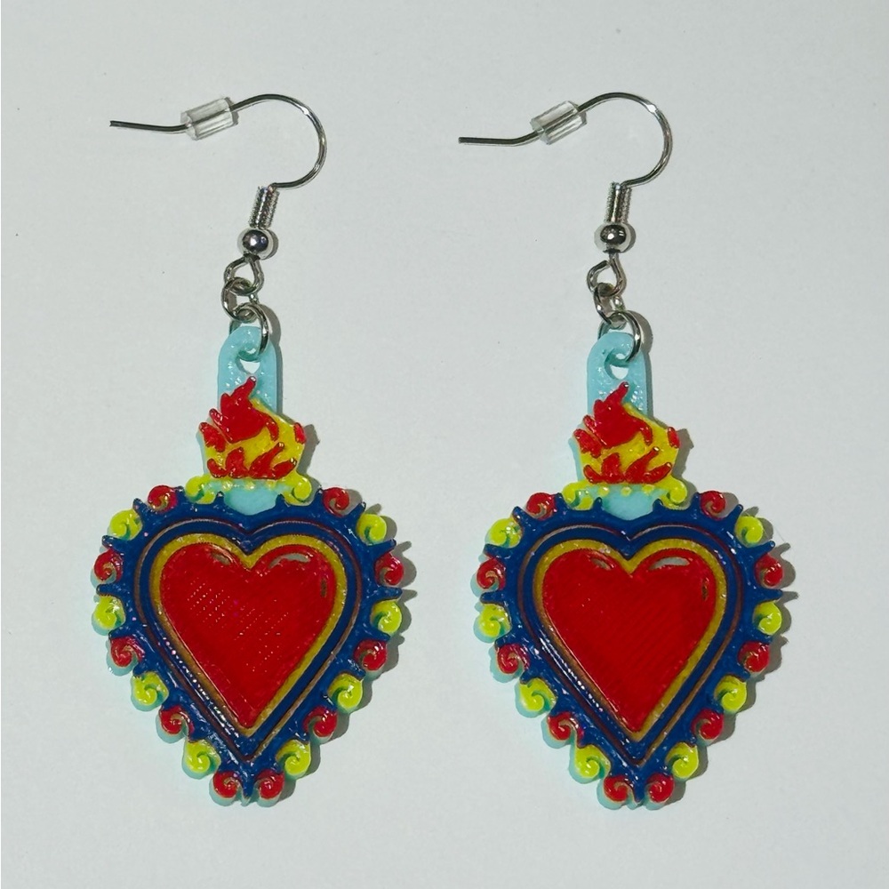 Sacred heart earrings